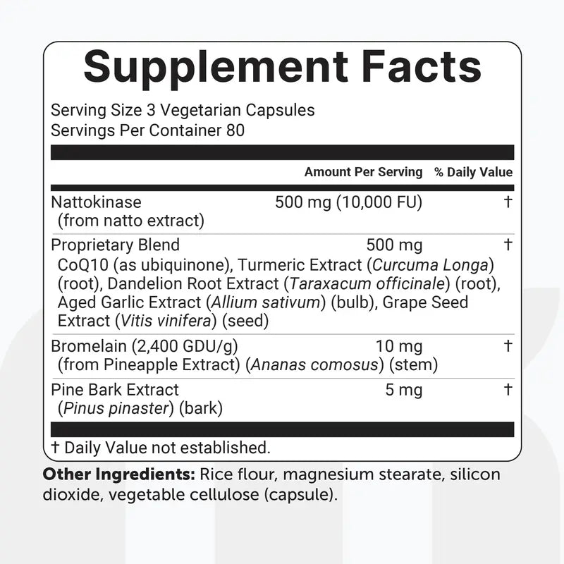 Lipexa Nattokinase - Dissolves the Hardened Plaque Trapped Inside Your Artery