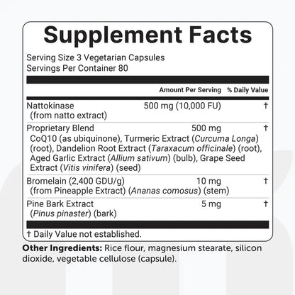 Lipexa Nattokinase - Dissolves the Hardened Plaque Trapped Inside Your Artery