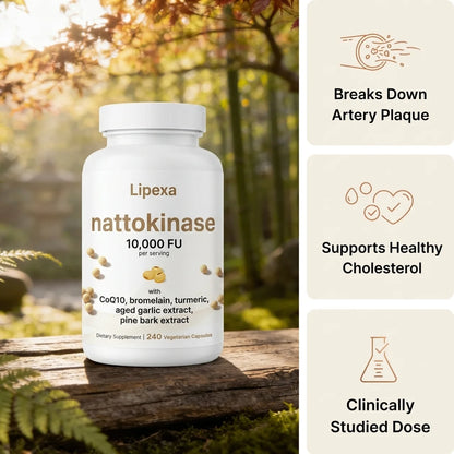 Lipexa Nattokinase - Dissolves the Hardened Plaque Trapped Inside Your Artery